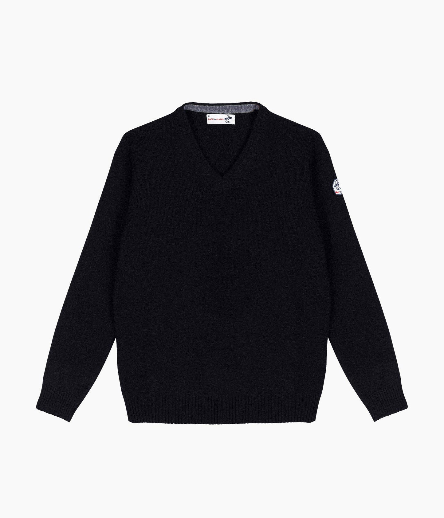 PULL COL V - Marine/Gris
