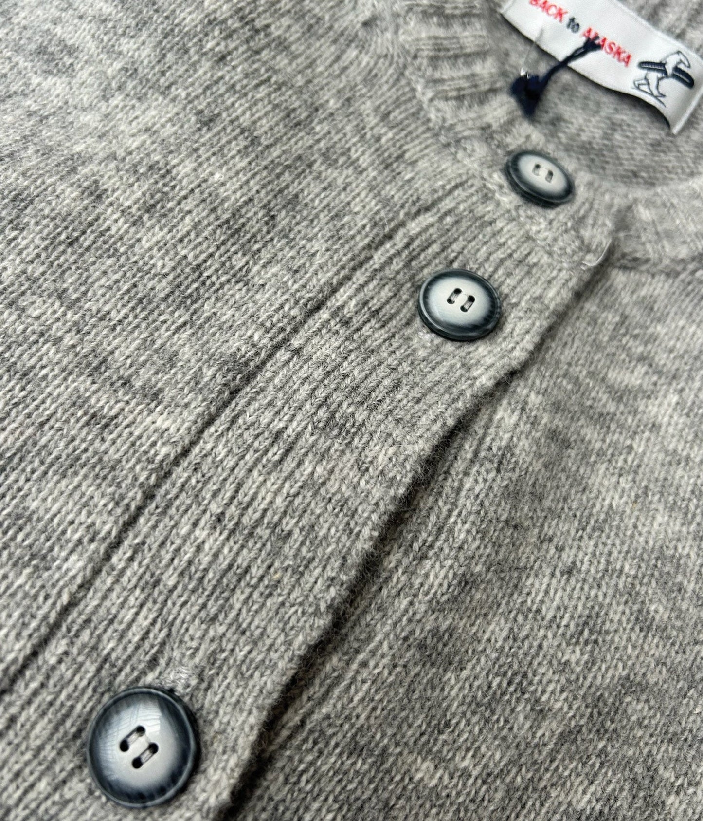 CARDIGAN COL ROND 7 BOUTONS -GRIS CLAIR