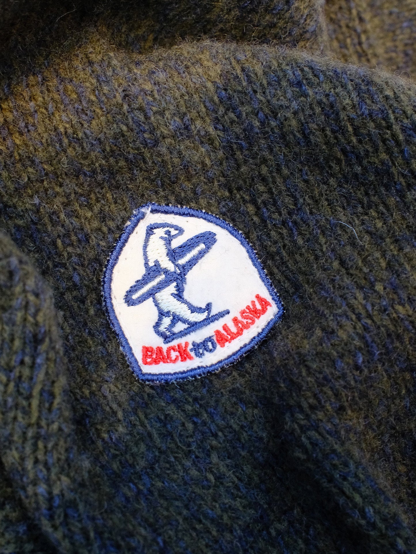 PULL COL ROULE CHINÉ - KAKI/MARINE