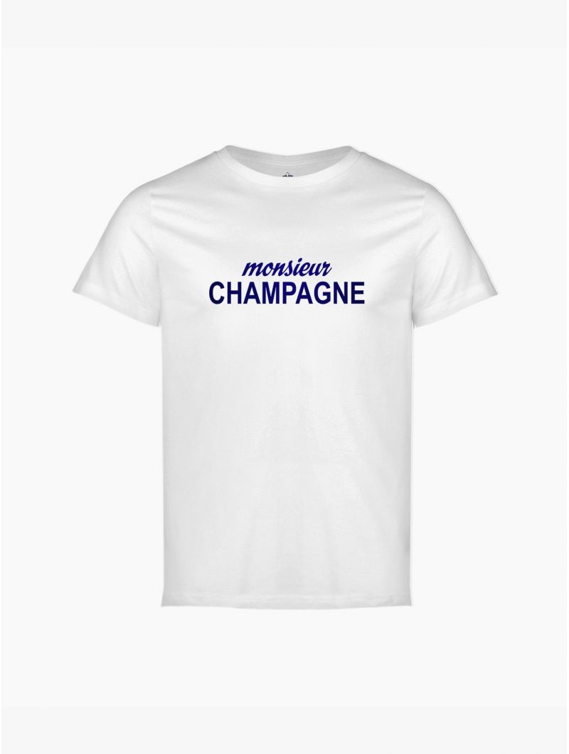 T-SHIRT HOMME BLANC - CHAMPAGNE