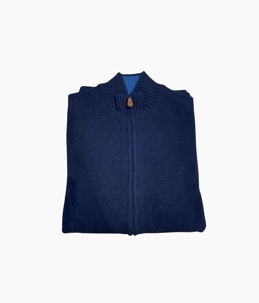 GILET FULL ZIP JAUGE - NAVY