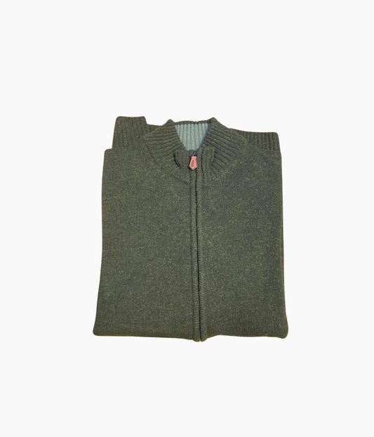 GILET FULL ZIP JAUGE - KAKI