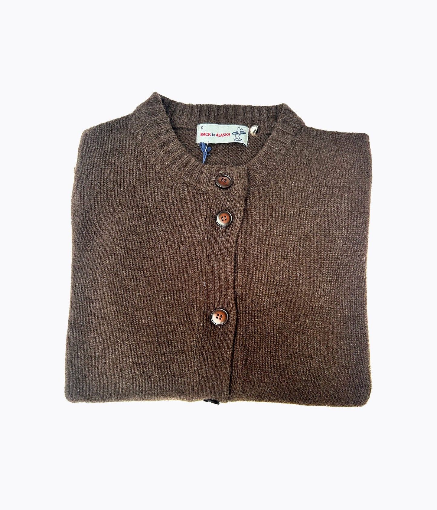 CARDIGAN COL ROND 7 BOUTONS -CHOCO