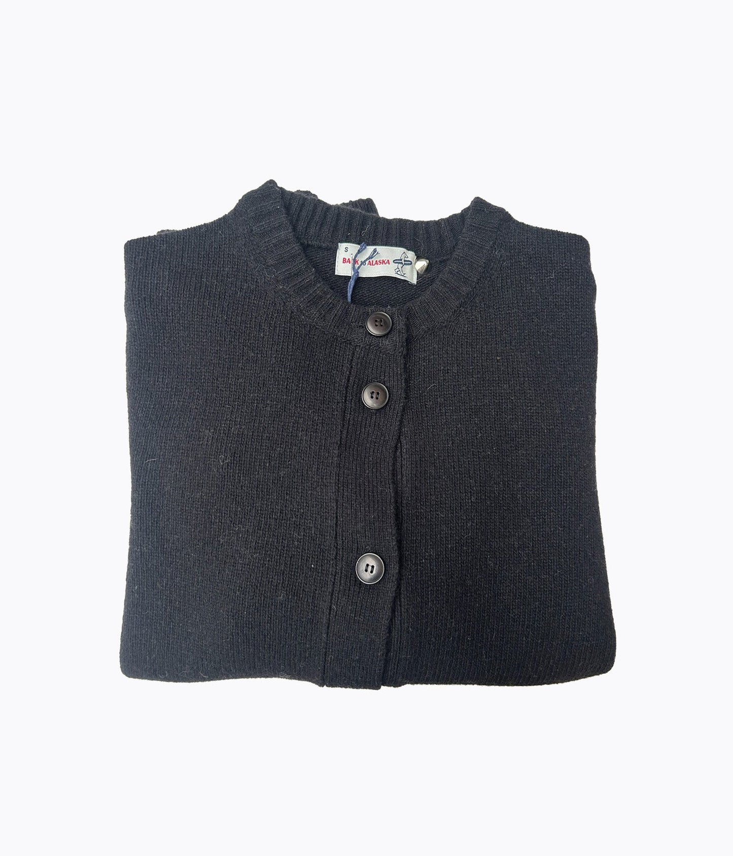 CARDIGAN COL ROND 7 BOUTONS -NOIR