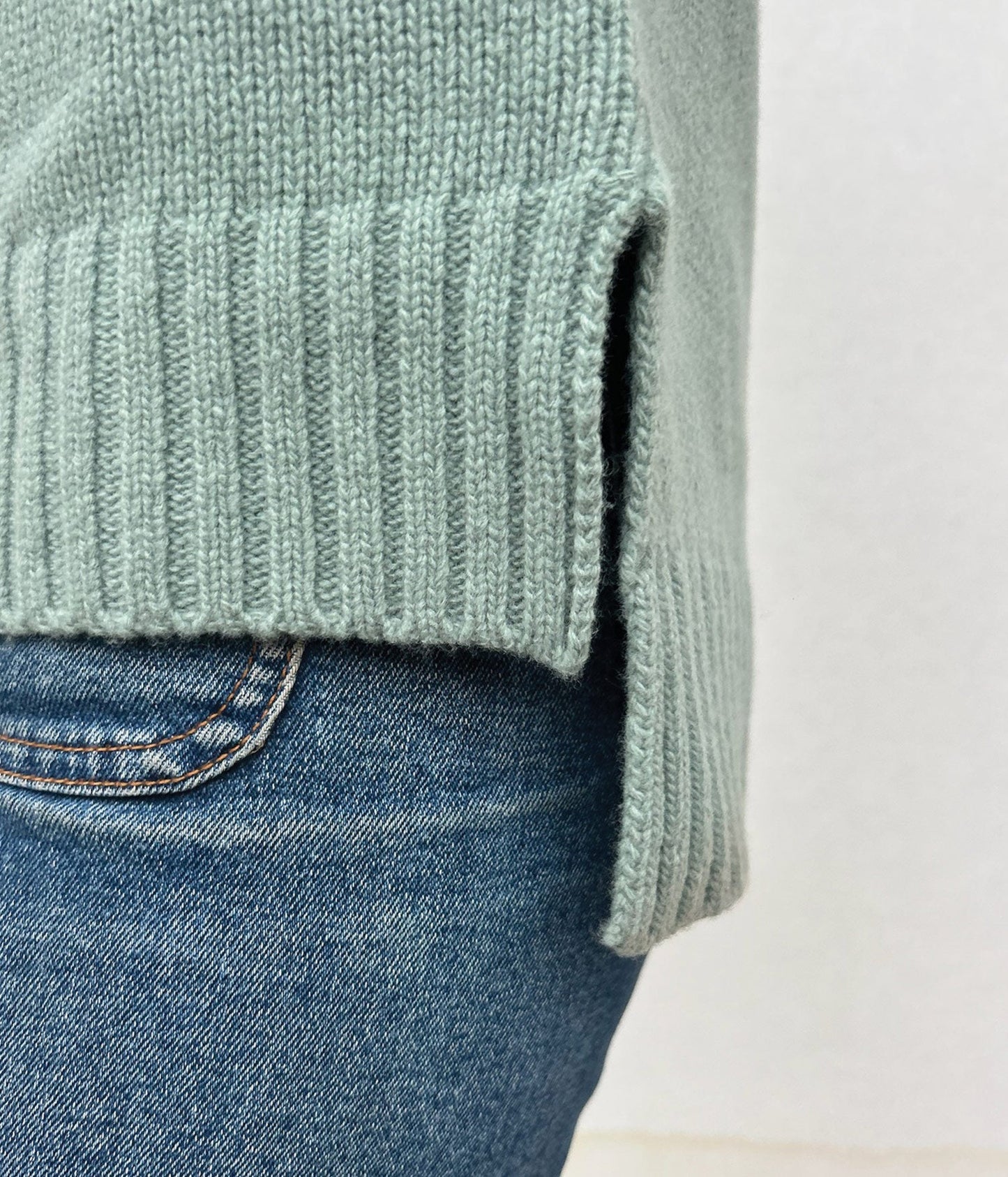 PULL COL ROULE FEMME -CELADON