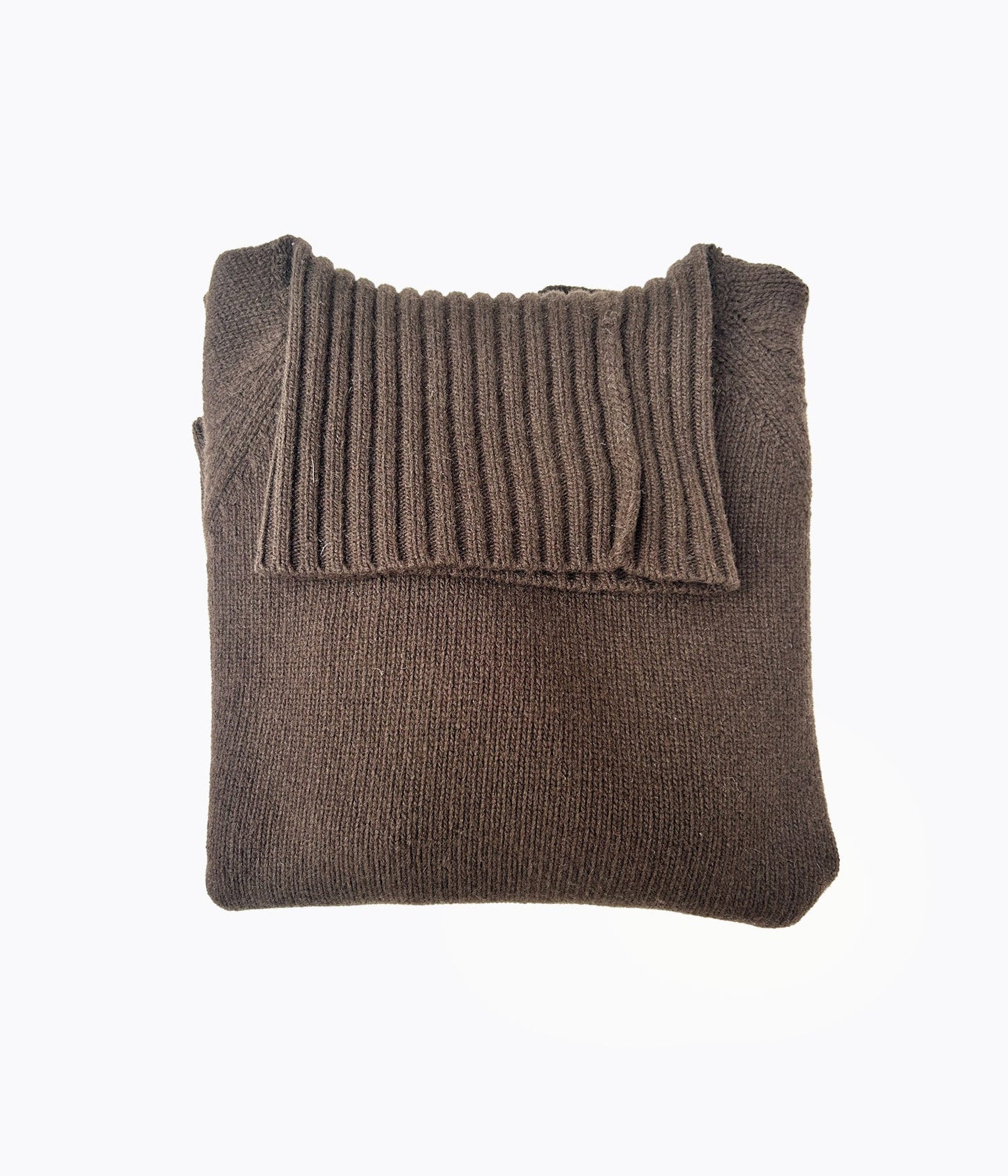 PULL COL ROULE FEMME -CHOCO