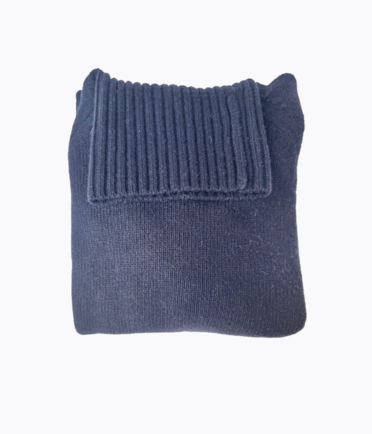 PULL COL ROULE FEMME -NAVY