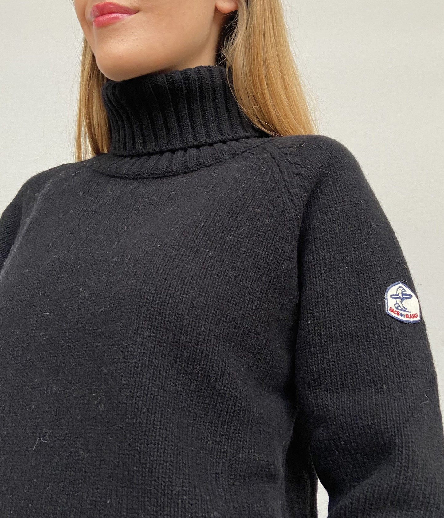 PULL COL ROULE FEMME -NOIR